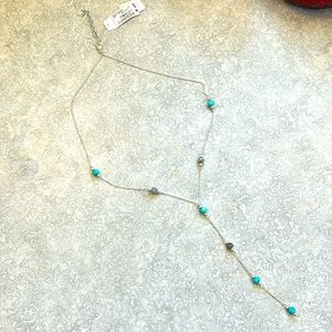 Lucky Brand Lariat Turquoise Necklace
